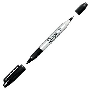 Marcador Sharpie dos puntas negro  