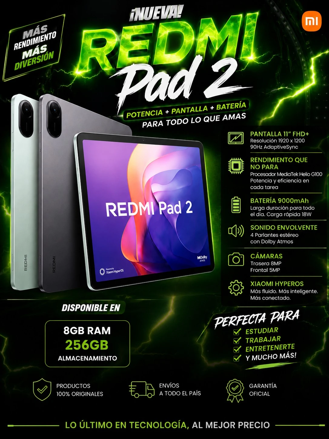 Tablet Redmi Pad 2 8/256Gb