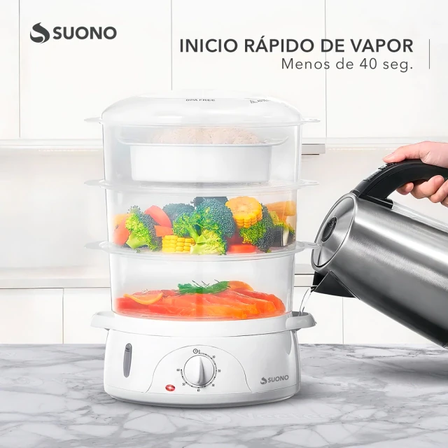 Vaporera SUONO  800W con 3 Niveles 3