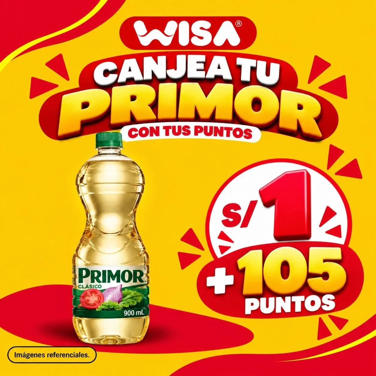 Aceite Primor Vegetal Clásico 900 ML S/ 1 + 105 puntos