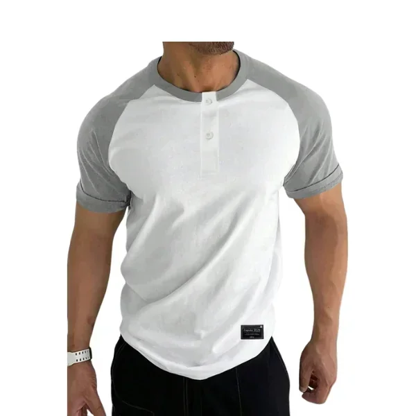 Hombres Camiseta con parche de letra
