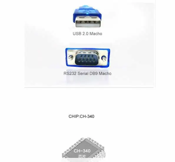 Adaptador Rs232 Serial Dv9 Macho A USB 2.0 Macho 4