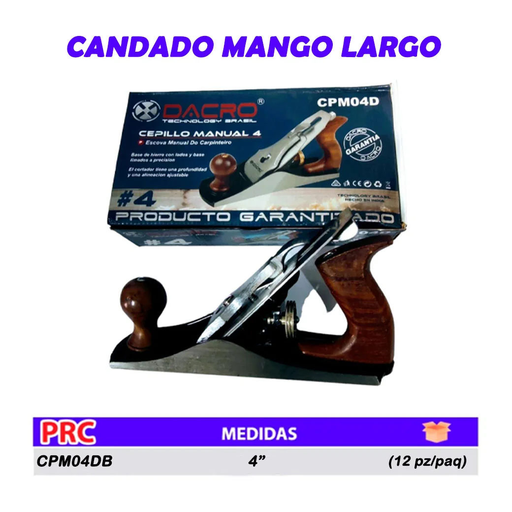 CEPILLO MANUAL (carpintero) DACRO No 4