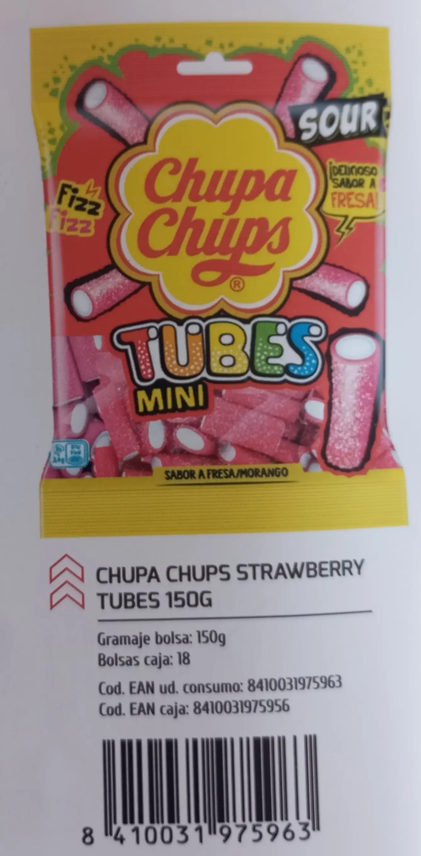 CHUPA CHUPS STRAWBERRY TUBES