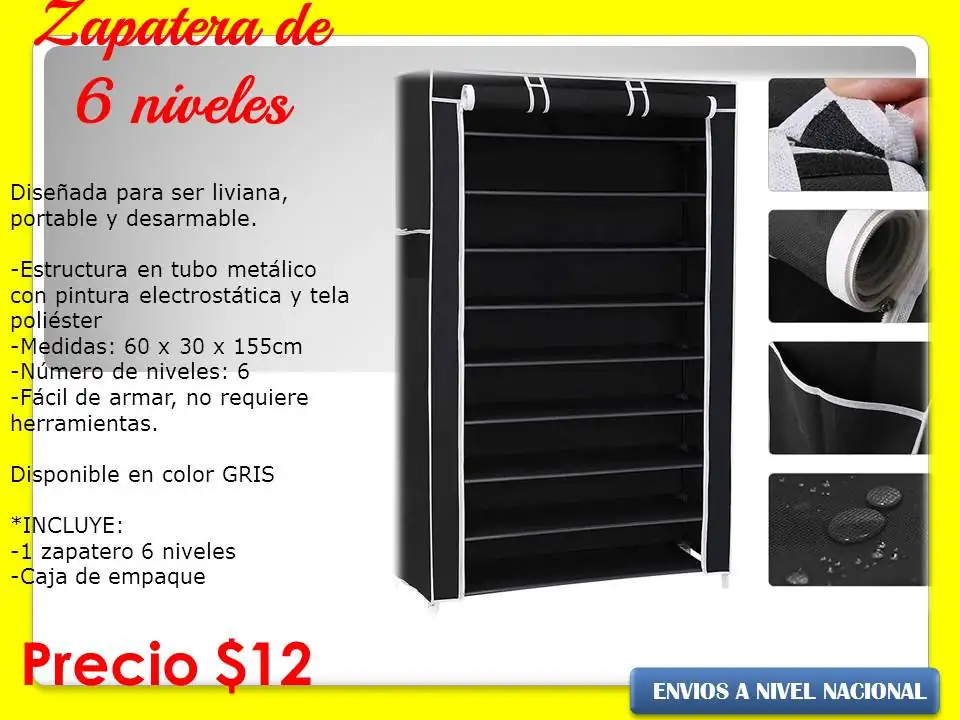 Zapatera de seis niveles