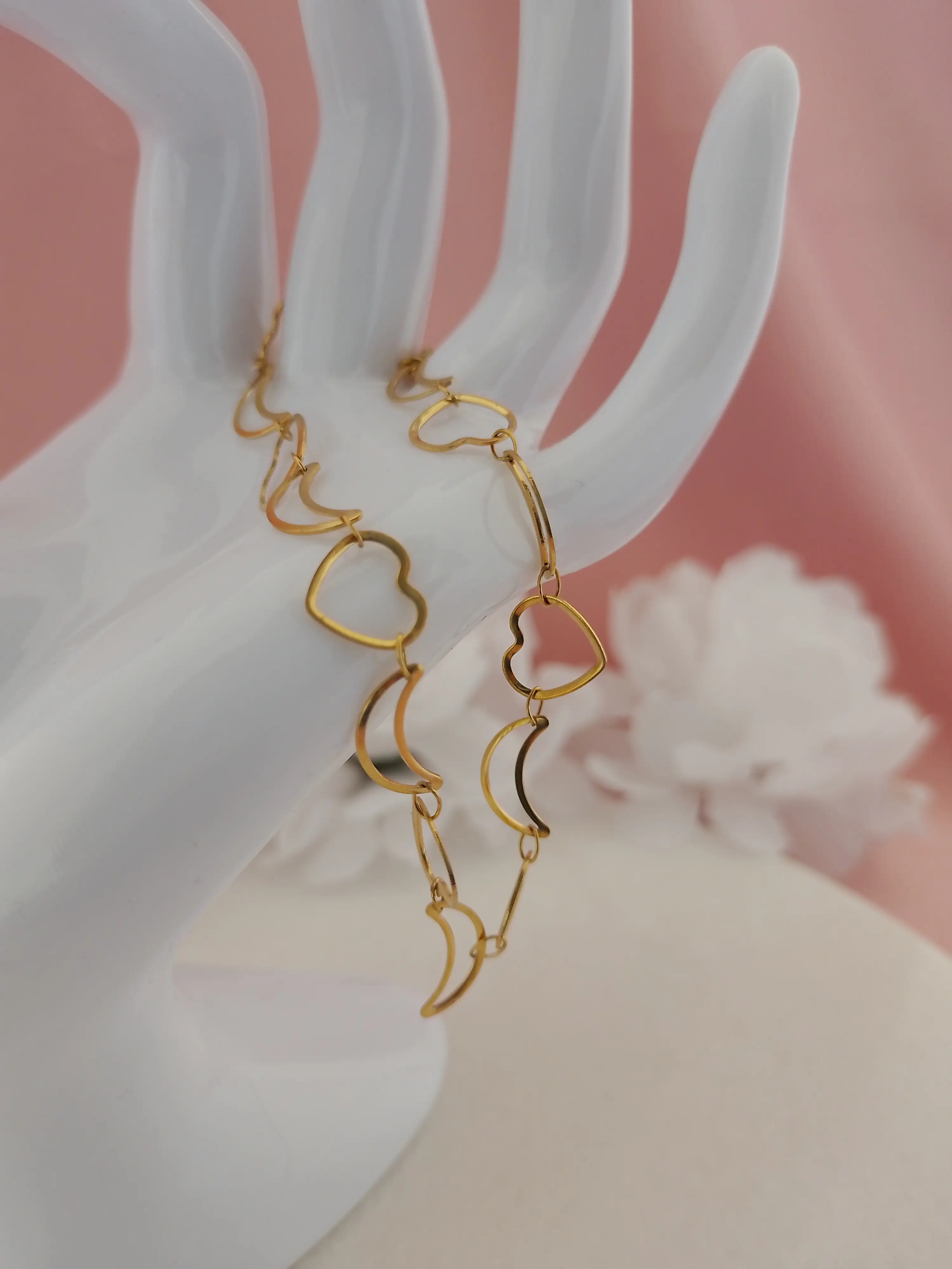 Pulsera luna y corazón 