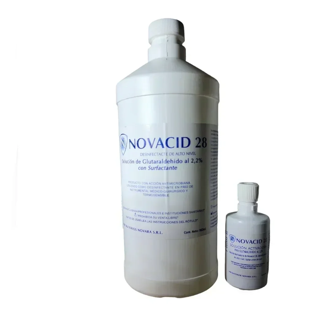 GLUTARALDEHIDO AL 2,2% CON SURFACTANTE 1LT. + activador - NOVARA 