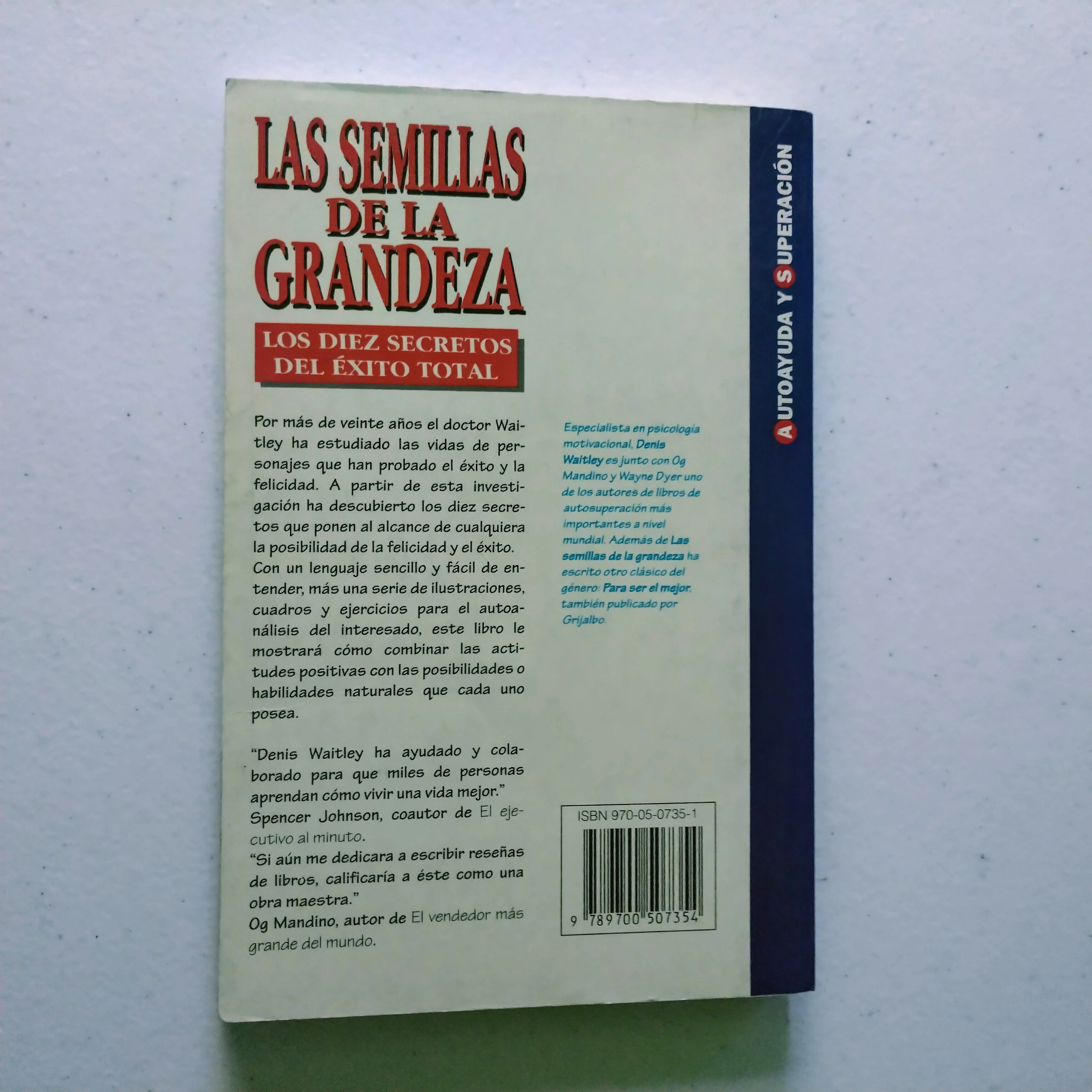Las semillas de la grandeza, Denis Waitley, usado  2