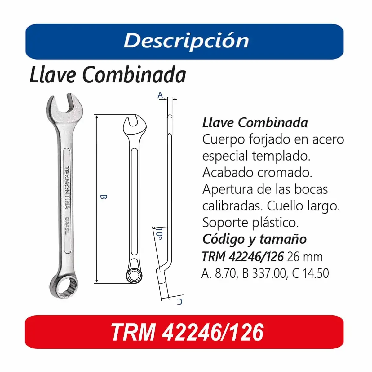 LLAVE COMBINADA TRM 26MM