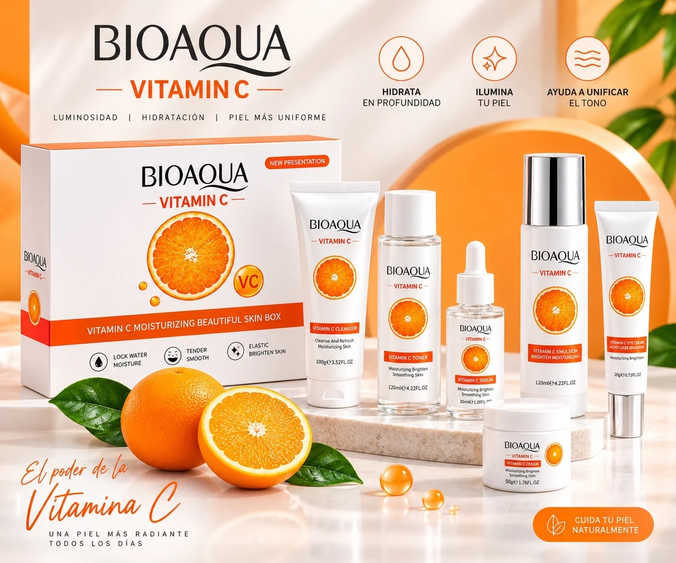 bioaquua kit skin grande naranja