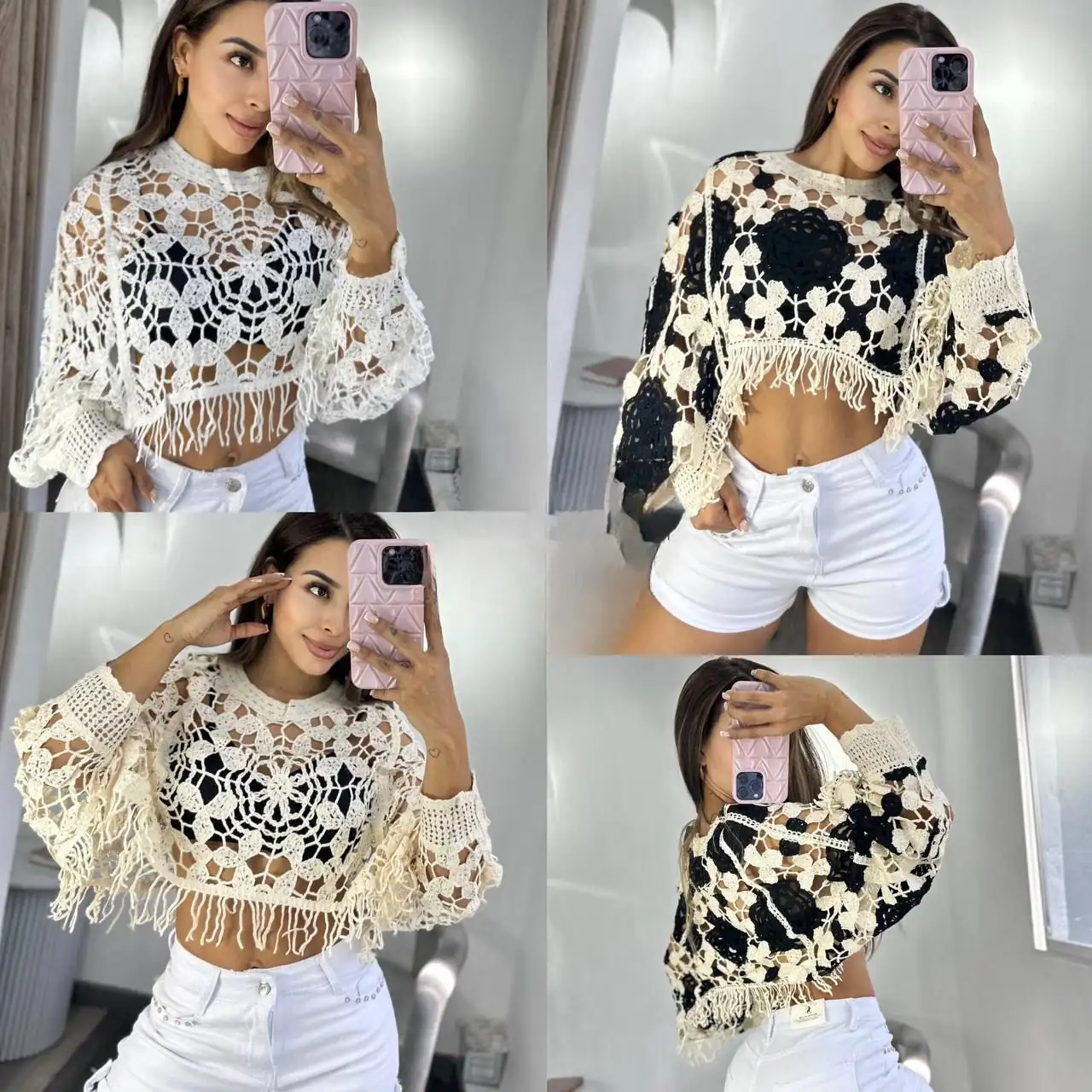 😍❤️‍🔥Hermosa blusa estilo Crochet ✨💟