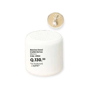 BOCINA OMNI INALAMBRICA BLANCO