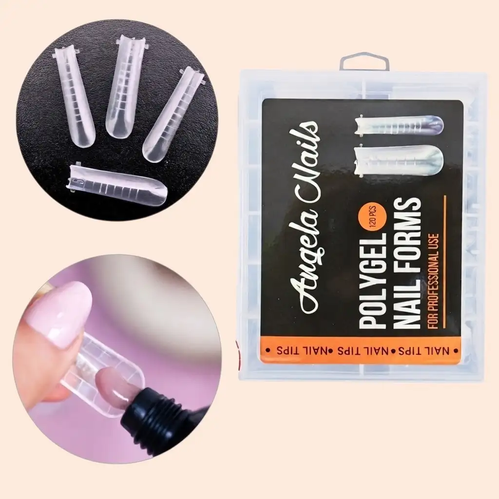 Estuche 120 Moldes Uñas para Poligel Angela Beauty