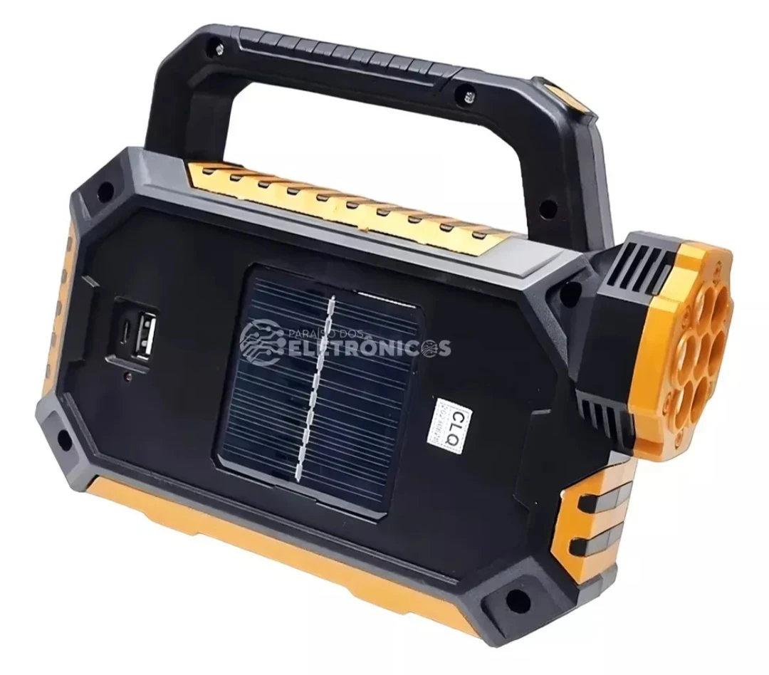 Linterna Recargable Usb y Solar Powebank 2