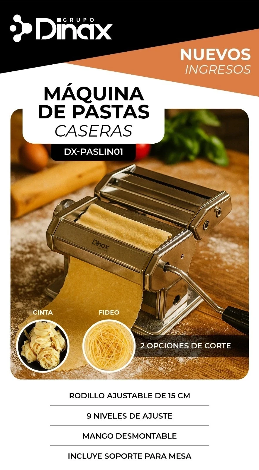 MÁQUINA DE PASTAS DINAX