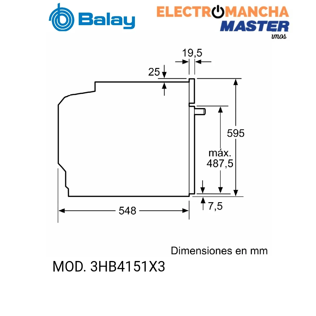 HORNO BALAY 3HB4151X3 MULTIF. INOX AIR FRY CLASE A+ 7