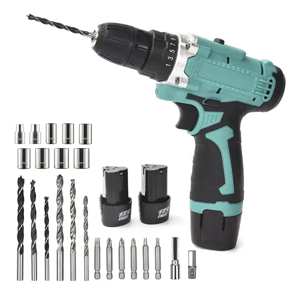 Taladro Atornillador inalambrico 2 Baterías 12v 