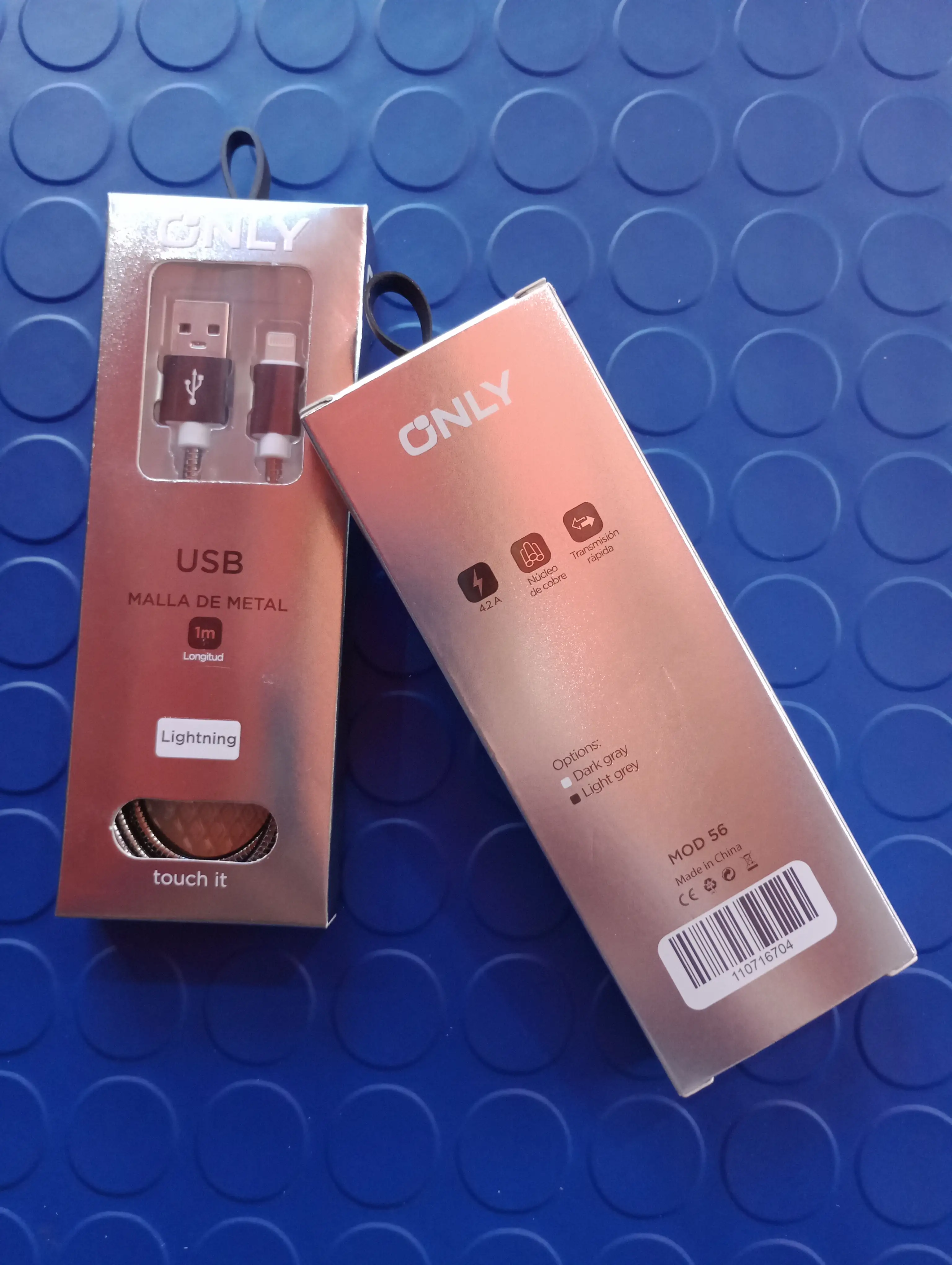 Cable USB only iPhone ligthning malla metal