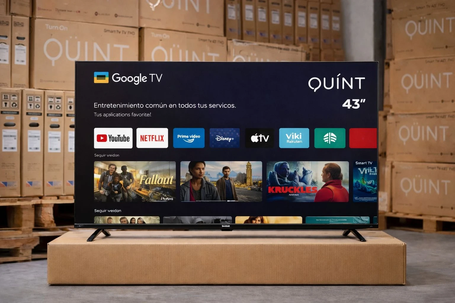 SMART TV QUINT 43" CON GOOGLE TV 