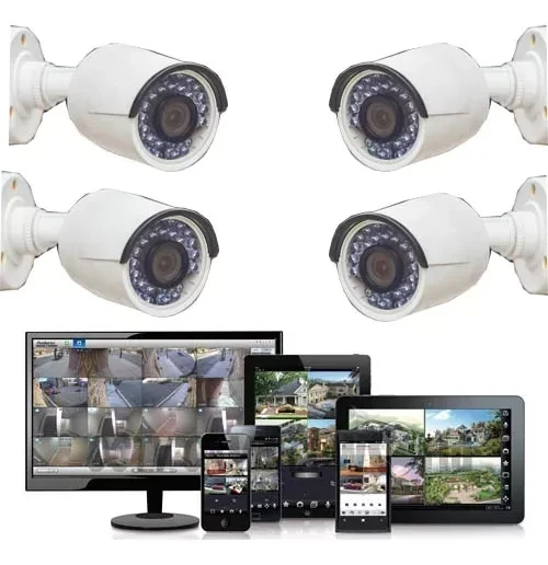 KIT CAMARA DE SEGURIDAD WIFI ORYX CCTV 4 CAMARAS + DVR + CABLES + APLICACION MONITOREO REMOTO