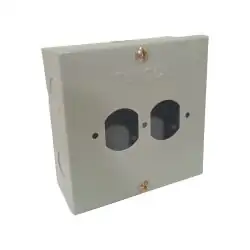 Caja galvanizada toma doble 12x12x5