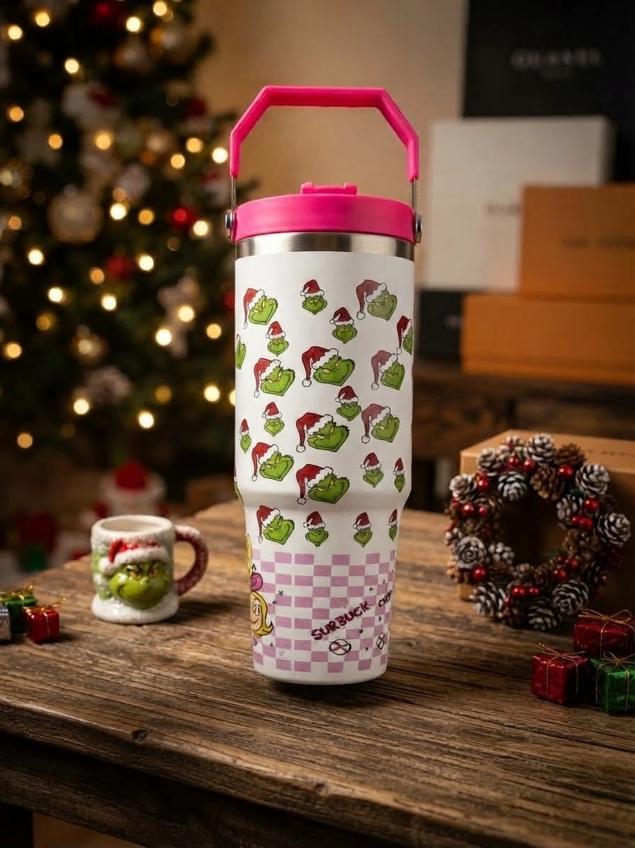 TERMO DE ACERO INOXIDABLE EL GRINCH 900 ML 5