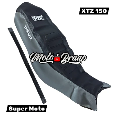 TP XTZ 150 Forro Tapizado Super Moto negro gris DW