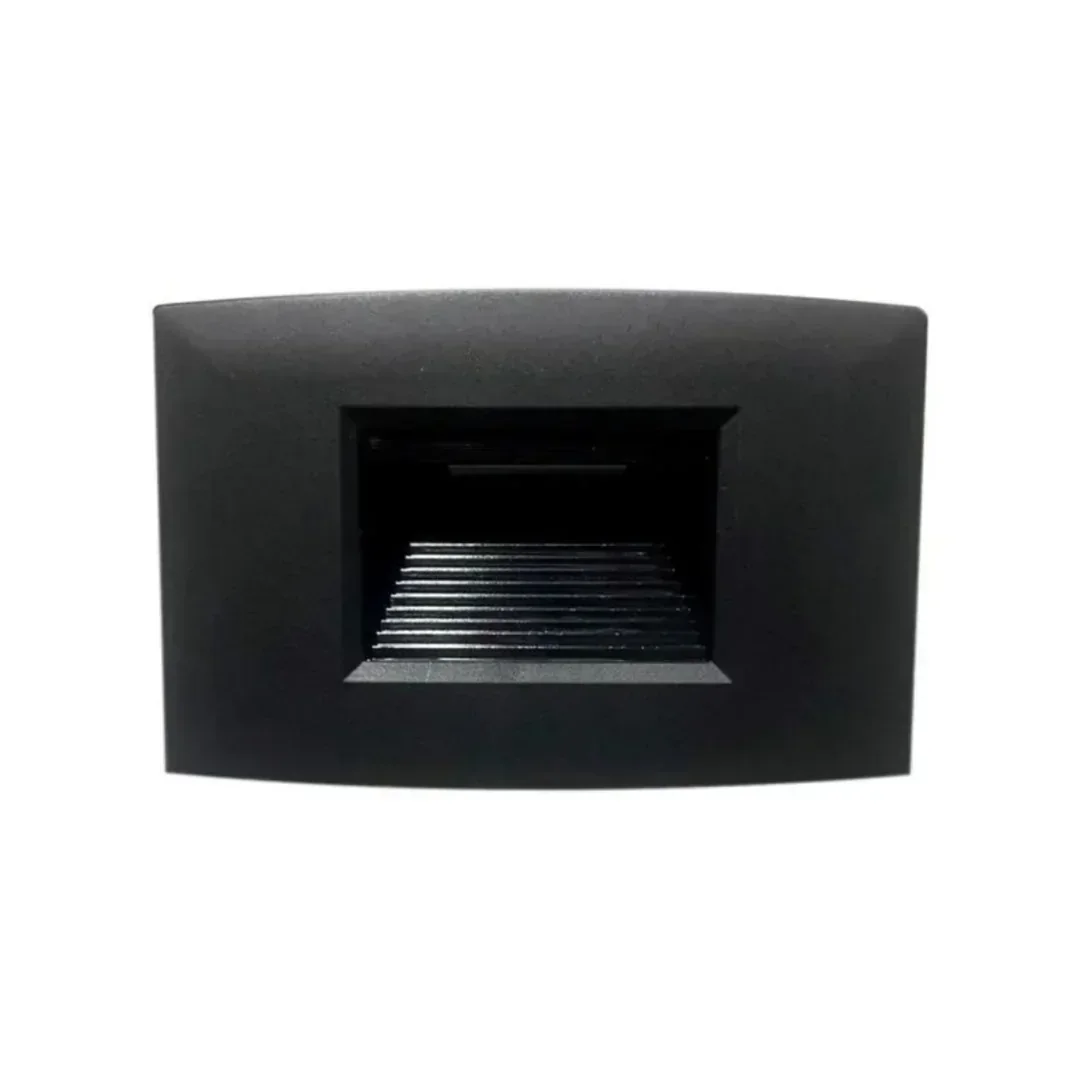 LUMINARIA LED GRADA/PARED NEGRO 3W IP65
