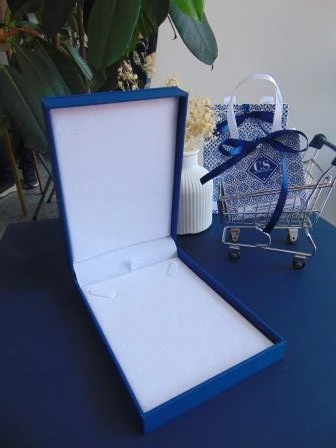 JOYERO EMPAQUE CAJA LUXURY AZUL 