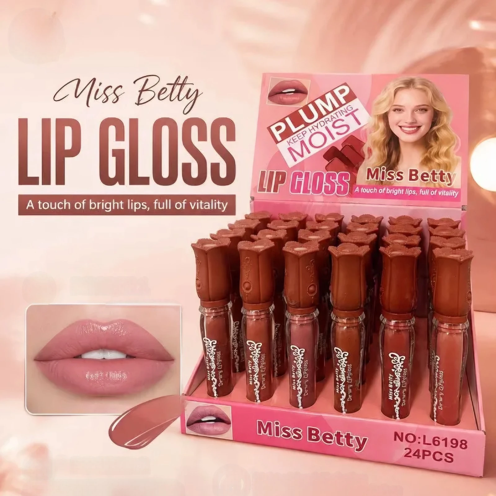 Set 6 Labiales Líquidos Nude Flower