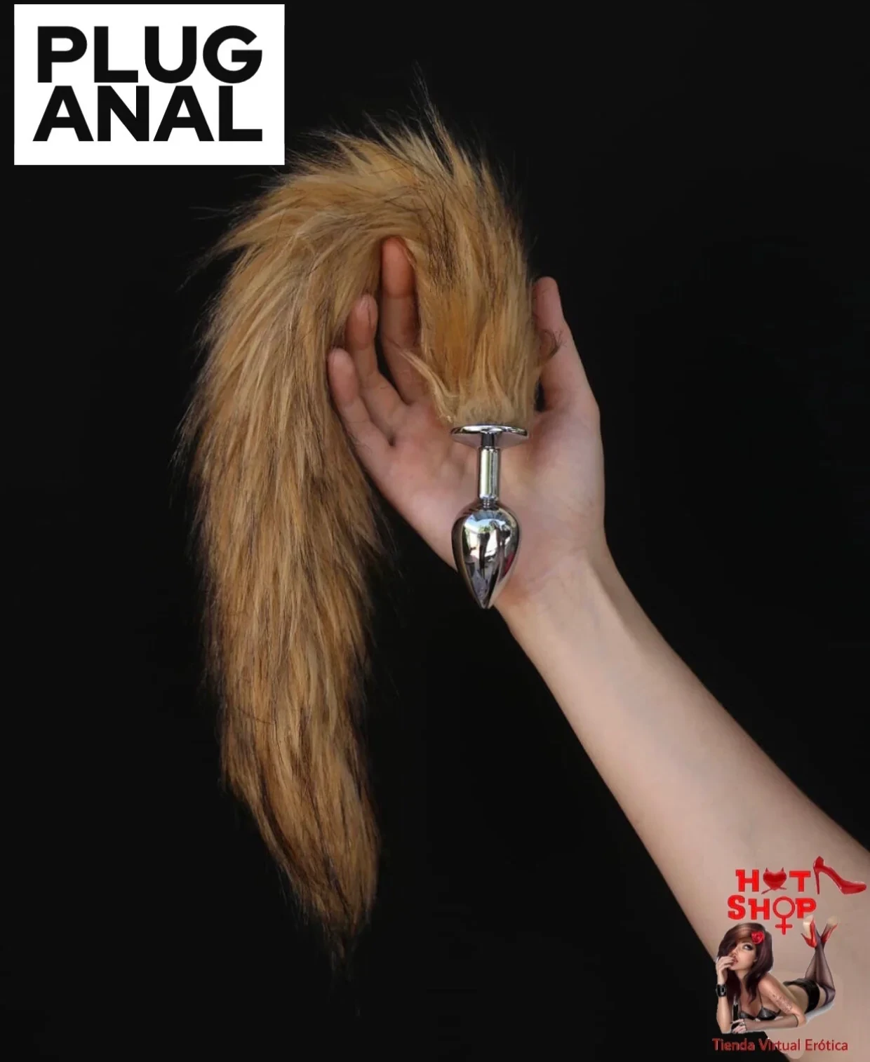 Plug Anal Metálico Colita dw Zorro 3