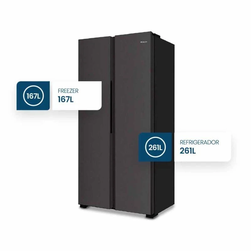 HELADERA PHILCO SIDE BY SIDE NO FROST 428LTS NEGRA PHSB450N 2