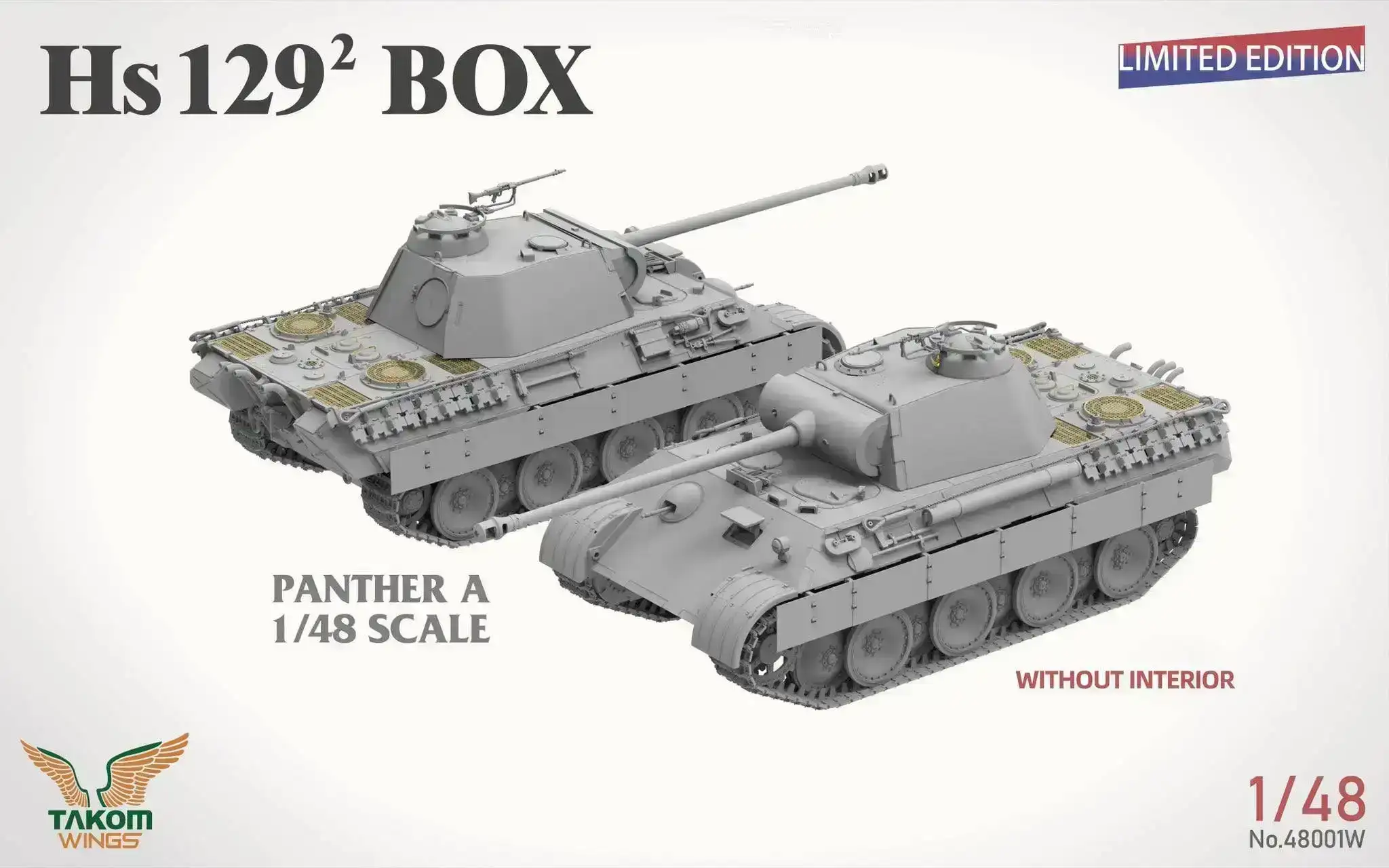 1/48 Henschel Hs129 Box (TKO48001 + TKO48002 + Panther A & Pilot Figure) Limited Edition 2