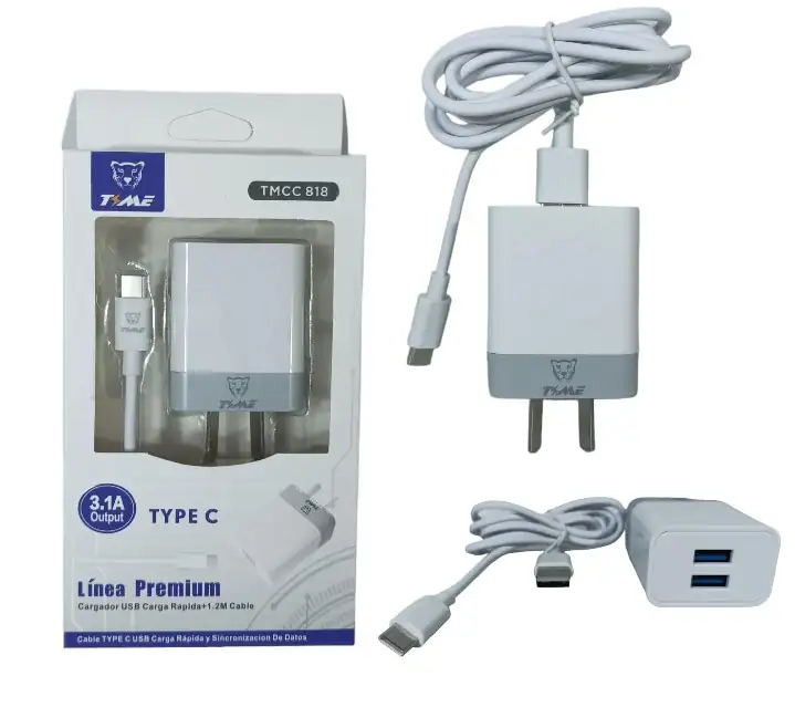 CARGADOR TIME 3.1 TIPO C 2USB