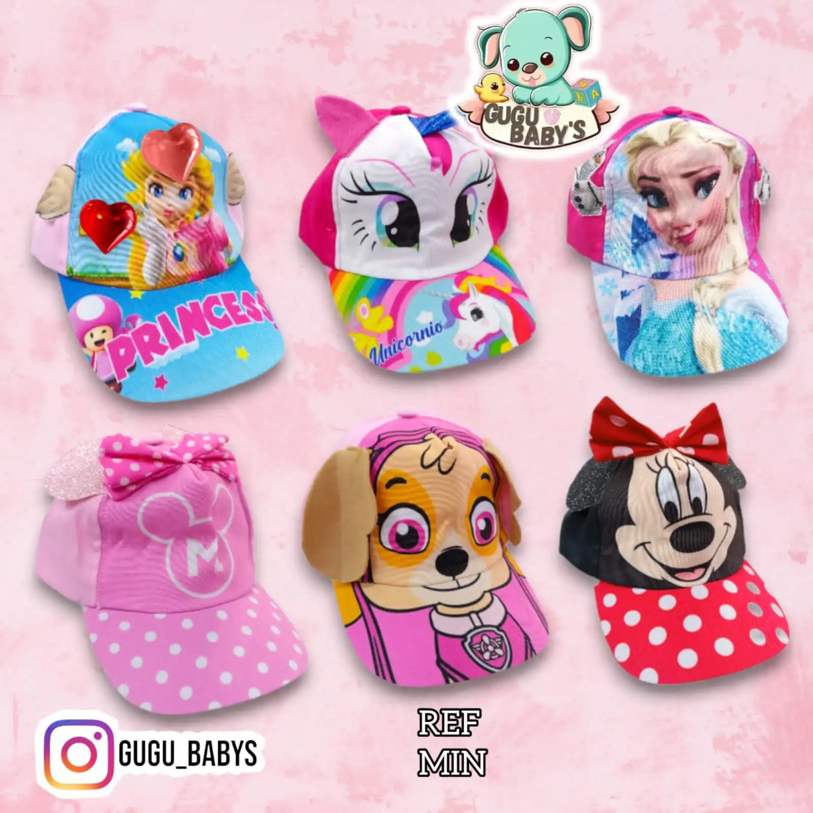 Gorras animadas niña 