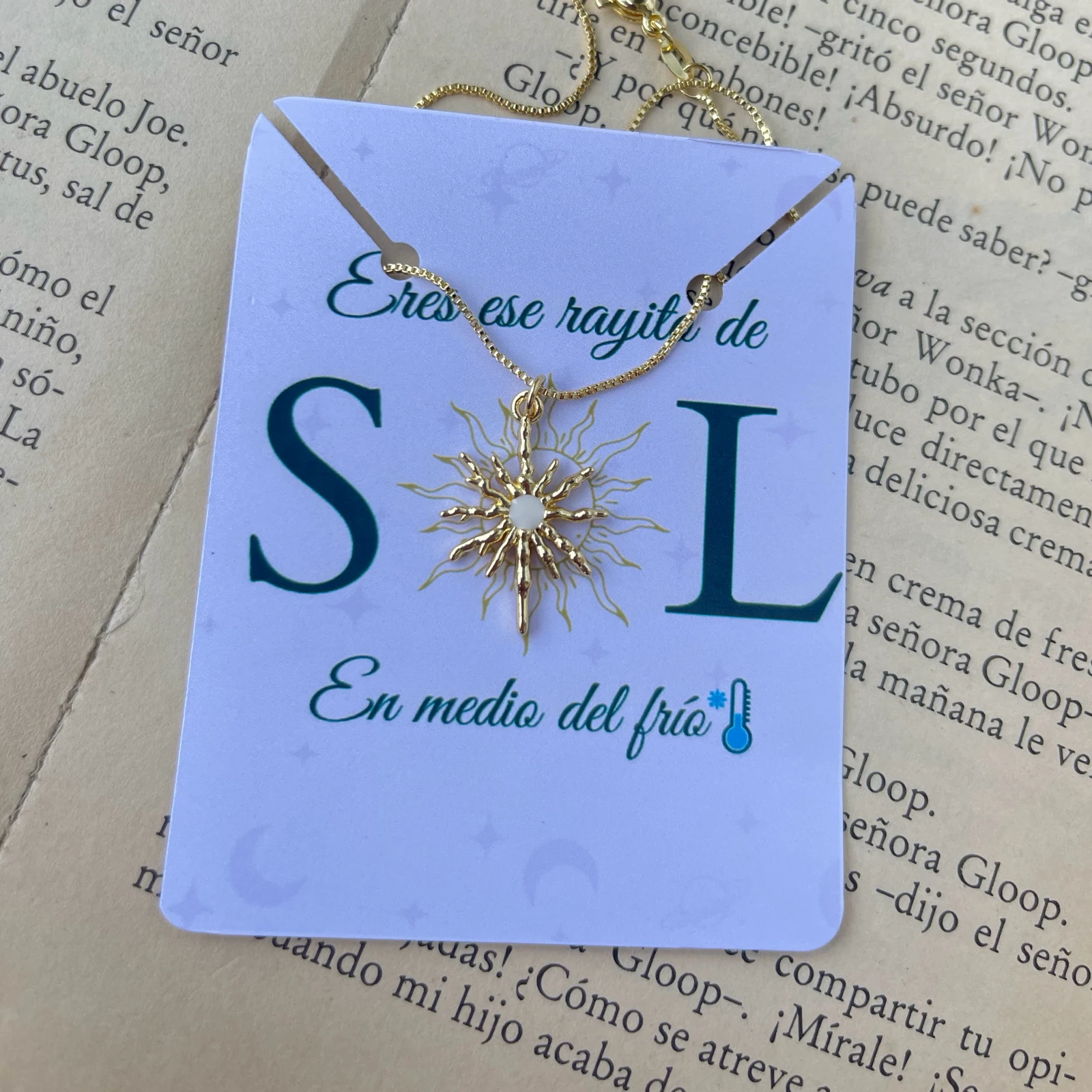 Cadena sol punto blanco 