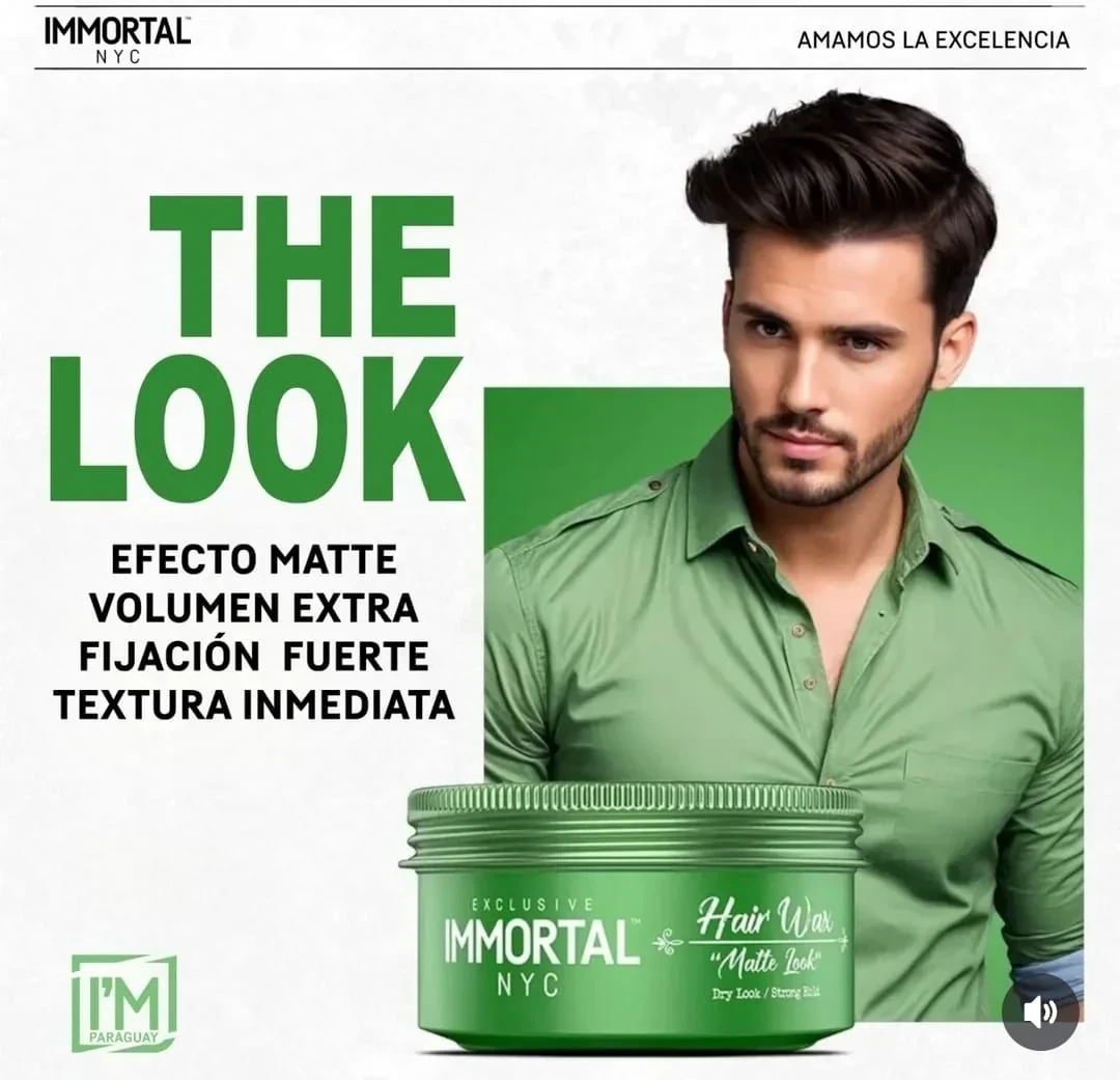 immortal cera capilar x150 ml verde oscuro matte look