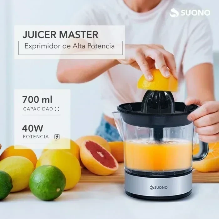 EXPRIMIDOR ELÉCTRICO SUONO ACERO INOX 700 ML 40W 4