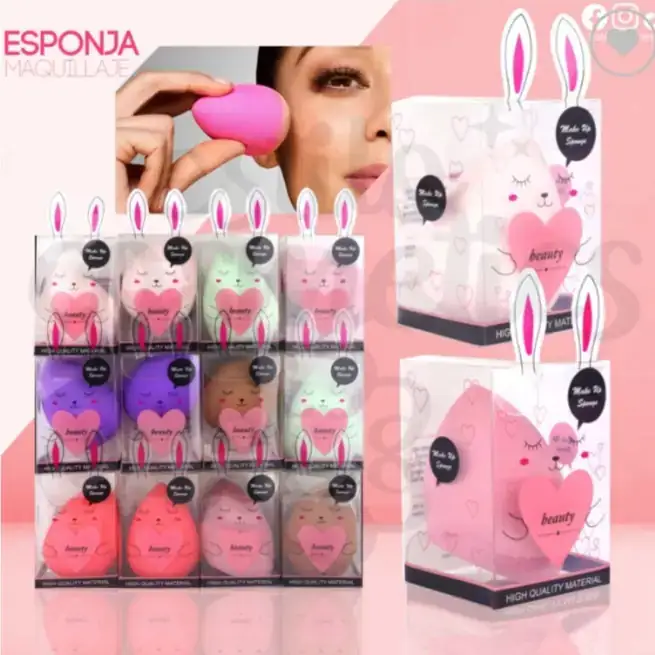 Esponja de maquillaje conejito 