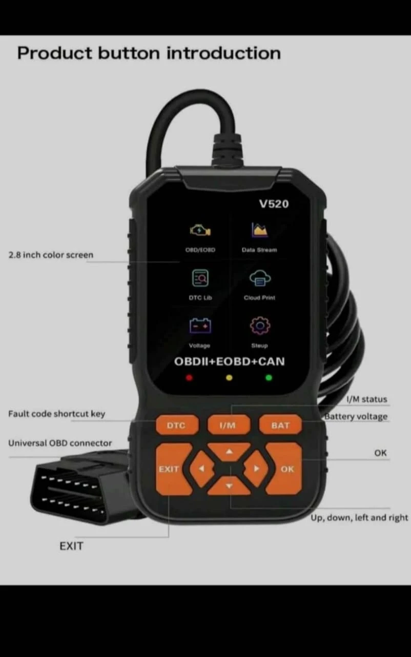 Escáner automotriz V520/ OBD II- Profesional  4