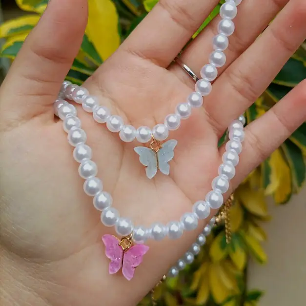 Butterfly Pearl Necklace 2