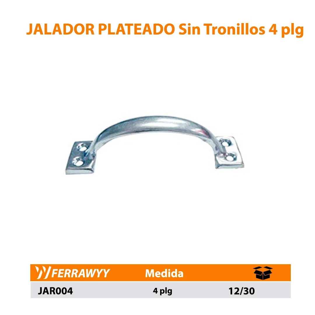 JALADOR PLATEADO Sin Tronillos ECO 4"