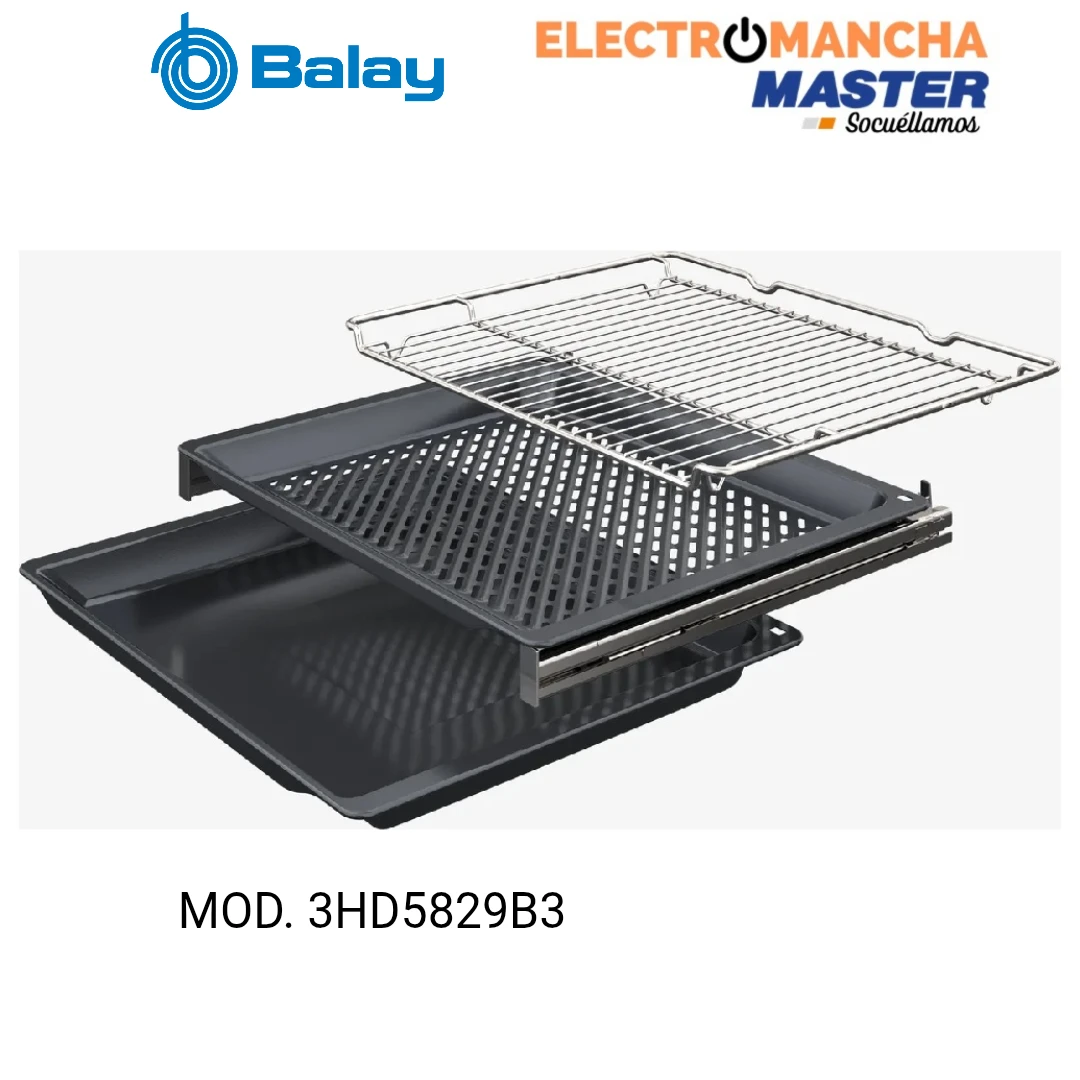 HORNO CON VAPOR BALAY 3HD5829B3 PIROLITICO CRISTAL BLANCO CLASE A  7
