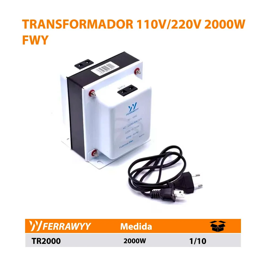 TRANSFORMADOR 110V/220V 2000W FWY 