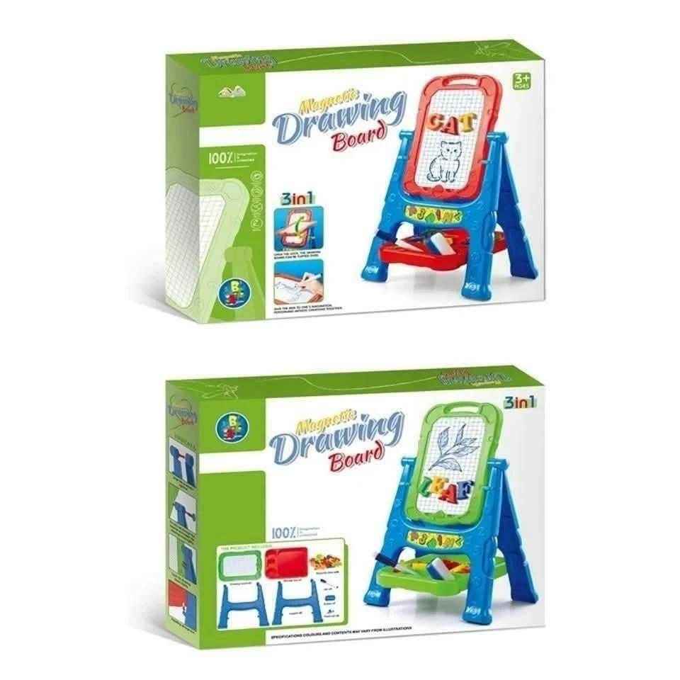 🎨 Pizarrón Caballete Magnético Infantil 3 en 1 🔤✨ 4
