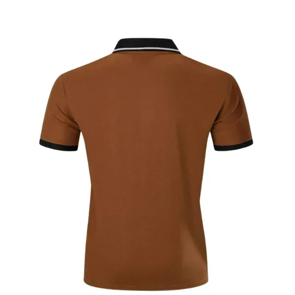 Hombres Camisa polo ala con estampado ribete en contraste 2