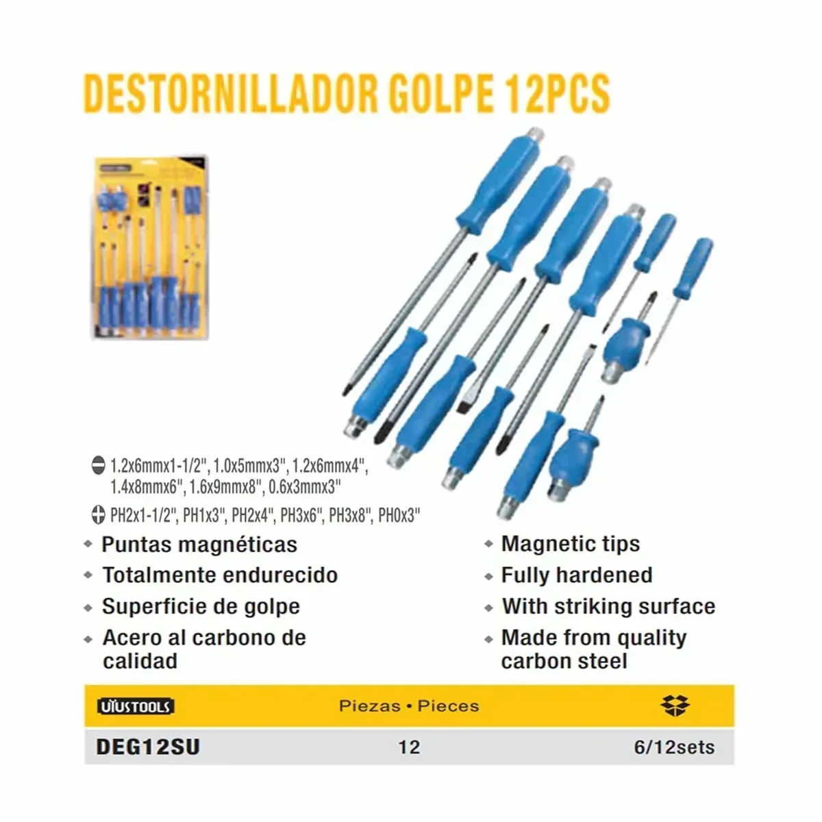 SET DESTOR GOLPE UYUST de 12 pz
