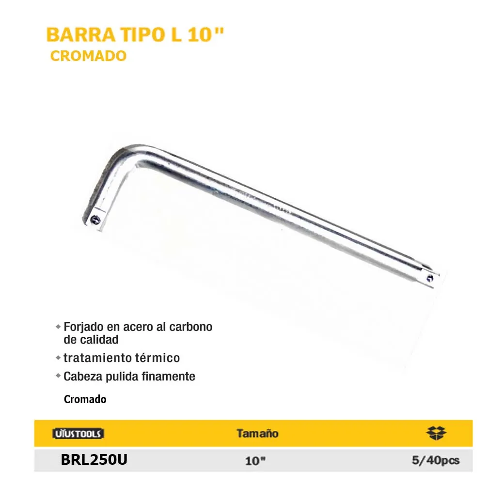 BARRA TIPO ele "L" UYUST (Barrote) 1/2" X 250mm