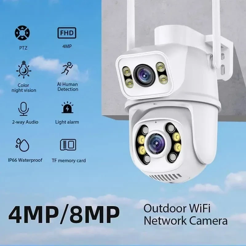 Cámara De Seguridad De 8mp Doble lente Ptz  Wifi Alarm 5