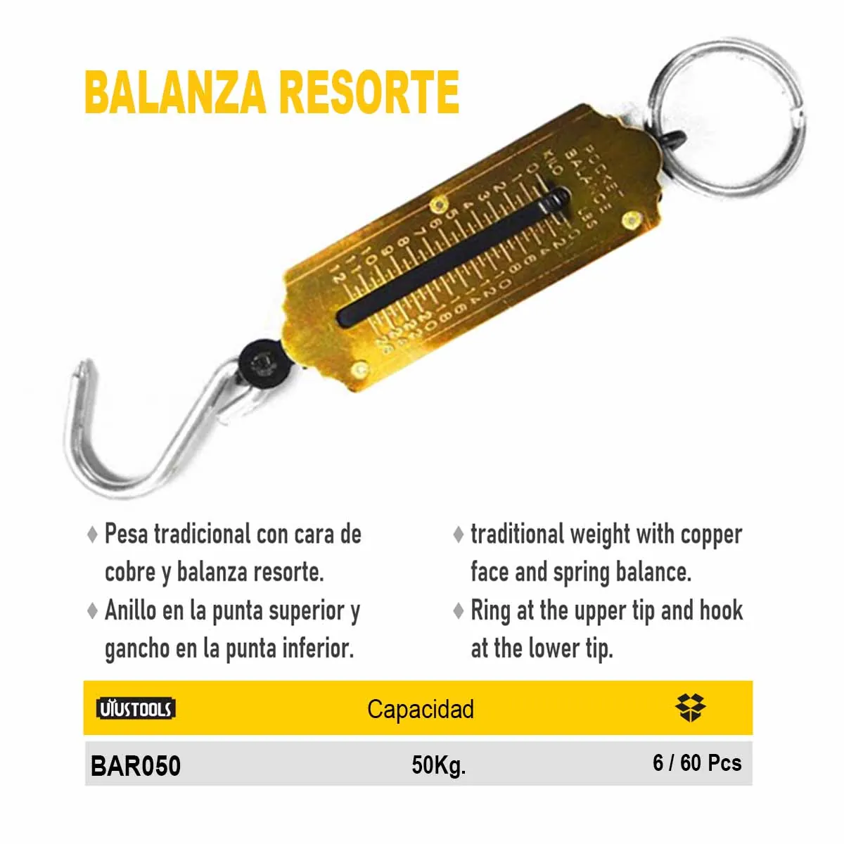 BALANZA RESORTE (Romana) 50kg 